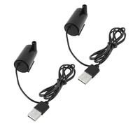 YINETTECH 2pcs DC 3-5V 1A Mini Wasserpumpe USB Micro Submersible Motor Pump PVC Tubing for Fish Tank Pond Fountain Aquarium Garden Black
