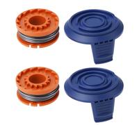YINETTECH 2pcs Grass Trimmer Spool and Line and Cover MC486 Compatible with MacAllister MGT1825Li MGT1827Li