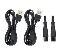 YINETTECH 2PCS Pet Trimmer USB Charging Cable Compatible with HOLDOG Cat Grooming Clippers DC5V 1A 5W Length 1m with Cleaning Brush Power Cord Black