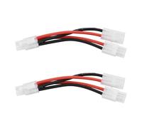 YINETTECH 2PCS RC Model Car Parallel Cable Connector Compatible with T-amiya LiPo 14 AWG Length 13cm RC Plug Male Female Connector for RC Car Lipo Battery Charge
