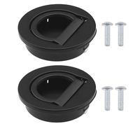 YINETTECH 2PCS Recessed Handles Zinc Alloy Flush Ring Pulls with Screws Invisible Door Knob for Cabinet Drawer Locker Door Boat/Yacht/Car Floor Hatch 40mm OD