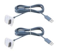 YINETTECH 2Pcs USB Charging Cable Lead Adapter Charger 1.5 M USB Battery Charging Cable Charger Compatible with Xbox 360 Wireless Gamepad Controller