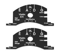 YINETTECH 2Pcs Violin Bridge Template 3/4 Setup Gauge String Height for Violin Making and Repair