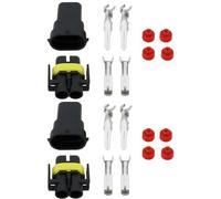 YINETTECH 2Sets 2-Pin Male Female Connectors with Terminals Suitable For Most H11 H9 H8 Headlights