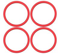 YINETTECH 4 Pack Aluminum Bottom Bracket Spacers 2.5mm Compatible with Shimano Compatible with SRAM 24 mm External Cup 24 mm Spindle Black Red