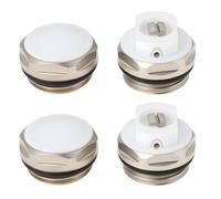 YINETTECH 4 Pcs Radiator Ventilation Plug Set G1/2 Suitable for Heating System Radiators Air Conditioning