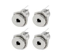 YINETTECH 4 Sets 3.5mm x 1.35mm Female DC Power Jack Socket Panel Adapter 2 Pin Solder Type Metal Power Supply Adapter For Small TVs and Other Small Electronics