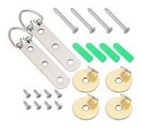 YINETTECH 4 Sets Large Picture Mirror and Frame Hanging kit Three-Hole Long Hook Mirror Hanging Kit for Plasterboard Brick Concrete Hollow Block