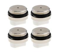 YINETTECH 4Pcs Automatic 1/2 Inch BSP Male Thread Radiator Vent Valve Radiator Air Vent Bleed Plug Valve Nickel Plated Brass Plug for Radiator Heater Pipe Registers