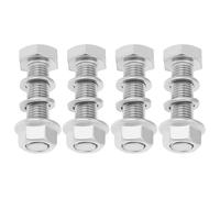 YINETTECH 4Pcs Exhaust Manifold Bolt Nut Washers Set M10x1.25x40mm Stainless Steel for Automotive Catalytic Converters Exhaust Pipe Installation