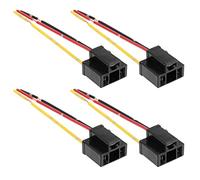 YINETTECH 4Pcs Headlight Wiring Connector Replacement Compatible with H4 HB472 472 Bulbs 3 Pin Headlight Repair Lamp Harness Connector Plug Cable Socket