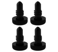 YINETTECH 4pcs Snooker Cue Butt Protector Plastic Billiard Cue Bottom Cover Cue Bottom Screws Compatible with SD Type Black