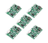 YINETTECH 5-Pack Charger Module 2A 18650 Li-Ion Battery Fast Charger Module 3.7V Boost to 5V 9V 12V with Overcharge Protection for Battery-Powered Equipment
