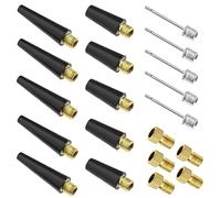 YINETTECH 5 Sets(20PCS) Inflatable Pump Adapter Kit for Most Inflatable Pumps Balloons Basketball Bicycle Tires Inflatable Toys 7mm Thread