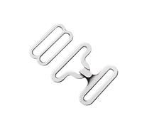 YINETTECH 50 Sets Silver DIY Bow Tie Clip Hardware For Necktie Strap Cravat Hook Fastener