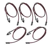 YINETTECH 5pcs 2 Pin SW PC Power Cable On/Off Push Button ATX Computer Switch Wire Restart Power switches Easy to Install 50cm