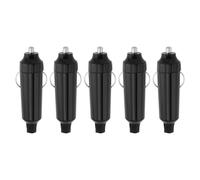 YINETTECH 5pcs 20A 12 Volt Heavy Duty Car Cigarette Lighter Plug Suitable for Cables up to 16AWG Work -25 to +85ºC Black (Solder Only)
