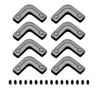 YINETTECH 8 Sets Metal Bag Corner Corners Handbag Protector Corner Decoration with Screw for Crossbody Bags Handbags Luggage Wallets 33x24x4mm Black