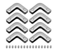 YINETTECH 8 Sets Metal Bag Corner Corners Handbag Protector Corner Decoration with Screw for Crossbody Bags Handbags Luggage Wallets 33x24x4mm White