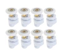 YINETTECH 8PCS Shower Door Rollers: Ultra-Quiet, Replacement Runners Wheels, 25mm Roller Diameter, Suitable for 4-6mm Glass Doors, Modern Style, White