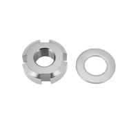 YINETTECH Bicycle Metal Swing Arm Axle Nut Behind Axle Nut Spindle Nut Jackshaft Nut Compatible with Surron Light Bee Swingarm 22x10x8mm (Sliver)