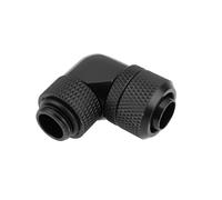 YINETTECH Black 90 Degree G1/4 Compression Fitting ID10mm OD12.7mm Compatible with EKWB Compatible with Corsair