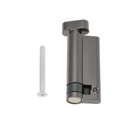 YINETTECH Half Turn Thumb Turn Euro Cylinder Lock for Wooden Composite UPVC European Aluminum Doors, Black with Greyish Hue, 70mm Total Length