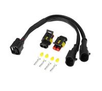 YINETTECH Motorcycle Y-Splitter 12V Outlet Side Connector Harness Kit Compatible with Honda CRF 250 L/Rally BJ 2017-2021