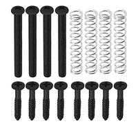 YINETTECH Set of 16pcs Guitar Pickup Screw Spring Set Pickup Height Screws Pickup Frame Screws Pickup Springs Pickup Mounting Screws Replace or Upgrade Guitar double pickups Black