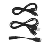 YINETTECH Set of 3 GBA SP Cables Compatible with Nintendo Game Boy Advance SP Includes USB Charger Cable & 2 Player Link Cable & Headphone Adapter 3.5mm Jack Cord