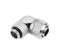 YINETTECH Silver 90 Degree G1/4 Compression Fitting ID 10 mm OD 12.7 mm Compatible with EKWB Compatible with Corsair