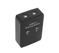 YINETTECH USB 2.0 Shared Printer USB 2.0 Peripheral Switching Adapter Box 2 Devices Share 1 Printer Scanner USB Device Hub Shared Switch