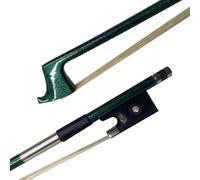 yinfeel 1pcs of 4/4 carbon fiber violin bow,blue,pink,green,white,coffee coulour white horse hair for adult (green)