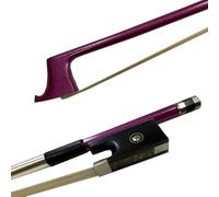 yinfeel 1pcs of 4/4 carbon fiber violin bow,blue,pink,green,white,coffee coulour white horse hair for adult (pink)