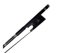 yinfeel 4/4 black carbon fiber violin bow for adult 74.5cm for Advanced Student Straight Parisian Eyes Ebony Frog (black)