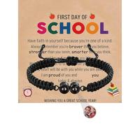 YINFEIAI Custom Personalized Photo Projection Bracelet, Unique Memorial Keepsake for Women Men, the Gift for Couples Dogs, Ideal for Mother's Day Birthday Christmas(Back to School-black-2 Eyes)