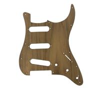 Yinfente 11 Hole 3 Ply Teakwood Electric Guitar Pickguard Solid Wood Strat Electric Guitar Scratch Plate SSS Style Guitar Accessories