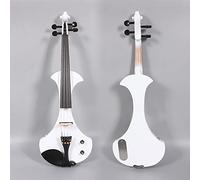 Yinfente 4/4 Electric Violin Professional Violin full size white color solid wood with ebony violin parts