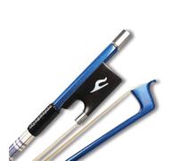 Yinfente 4/4 Full Size Carbon Fiber Violin Bow Natural White Mongolian Horse Hair, Ebony Frog With Nice Inlay,Bow Head with Diamond 74cm 60g Good Flexibility/Well Balance (Blue)