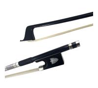 Yinfente 4/4 Violin Bow Carbon Fiber Ebony frog nice Inlay Full size Well Balanced Natural Horse Hair Violin parts (4/4) (shield)
