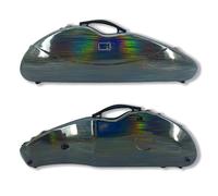 yinfente 4/4 Violin Case Mixed Carbon Fiber Violin Box Strong Light with Password Lock 1.9kg Weight 5 Colors (Silver)