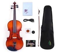 Yinfente 4/4 Violin Fiddle Flame maple Spruce wood violin case Bow Master Level Handmade (Brown)