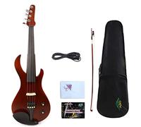 Yinfente 4/4 Violin Metallic Electric Violin Electric Guitar Shape Professional Violin Solid wood Full Size