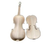 Yinfente 4/4 White Violin, Unfinished, Flame Maple & Spruce Wood Top, Violin Accessory Parts