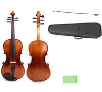 Yinfente 5 String Acoustic Viola 16.5 inch Full Size For Students,Beginners, Professional Handcrafted Complete Viola Instrument With Case,Brazil Bow,Cleaning Cloth,Bridge,Extra Strings Brown
