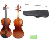 Yinfente 5 String Acoustic Viola 16 inch Full Size For Students,Beginners, Professional Handcrafted Complete Viola Instrument With Case,Brazil Bow,Cleaning Cloth,Bridge,Extra Strings Brown