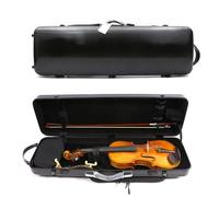 Yinfente Advance 4/4 Carbon Fiber Violin Case with Back Strap, Strong Grip, Easy to Carry, Black/White, 4/4, Violin Case with Back Strap and Handle