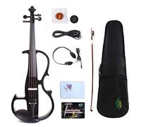 Yinfente Advance Electric Violin 4/4 Full Size Silent Violin Solid wood With Violin Case Bow Support reverberation