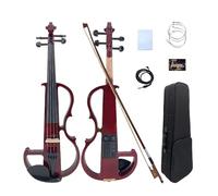 Yinfente Electric Violin 4/4 Full Size Silent 4 String Student Beginner Violin Ebony Fittings With Case Bow Shoulder rest Rosin Cable Headphone