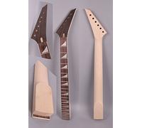Yinfente Guitar Neck 24 Fret 25.5 Inch Maple Rosewood wood Guitar Fretboard Shark Fin Inlay Unfinished Locking
